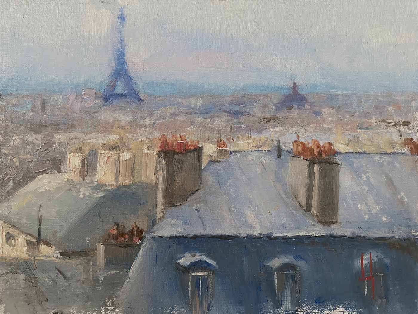 Ingo Ulrich: Rooftops of Montmartre (Öl auf Leinwand, 18x24cm) Ingo Ulrich: Rooftops of Montmartre (Öl auf Leinwand, 18x24cm)