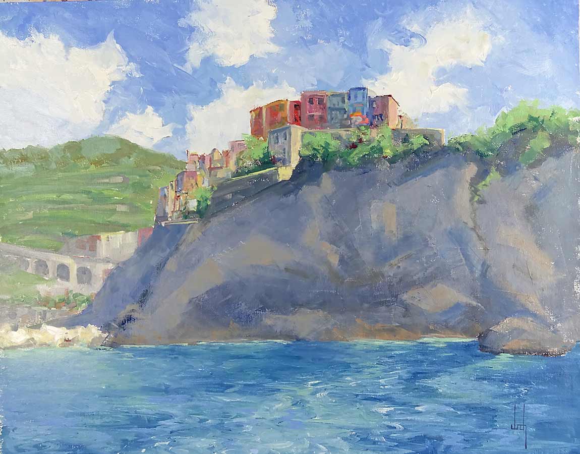 Ingo Urich: Buongiorno Manarola (Öl auf Leinwand, 40x50cm) Ingo Urich: Buongiorno Manarola (Öl auf Leinwand, 40x50cm)